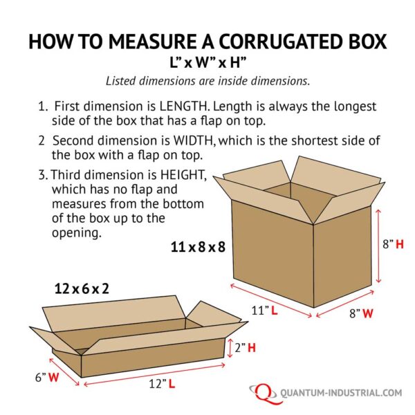Corrugated_Box_measurement-Quantum-Industrial-Supply-Flint-Michigan