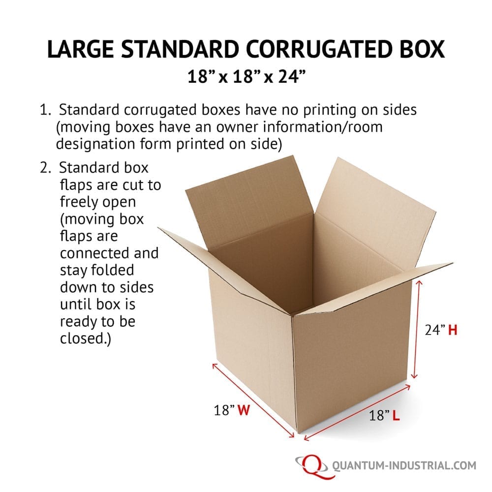 Large Moving Box: 18 x 18 x 24 Box for Moving