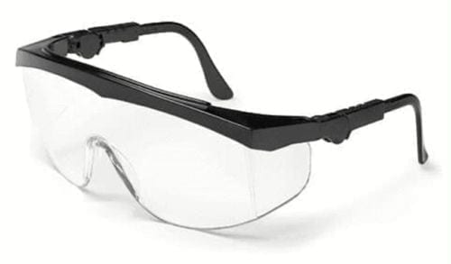 Quantum-Industrial-Safety-Basics-Defender-Safety-Glasses-Black-Frame-Clear-Lens-Anti-Scratch