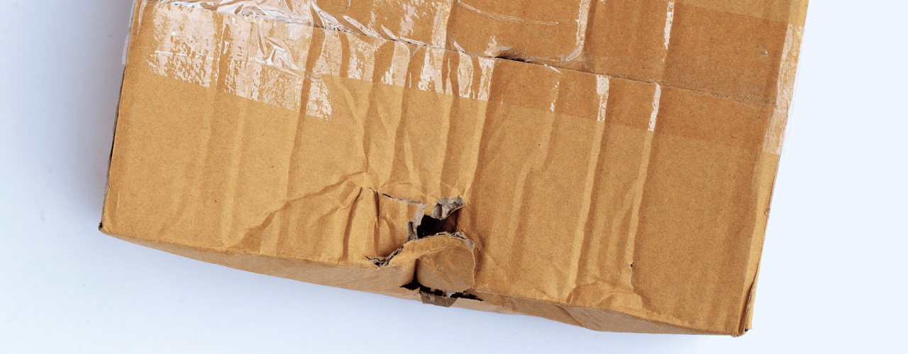 Torn, damaged box