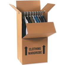 Wardrobe Moving Box 24" x 20" x 46" Hanging Bar Included