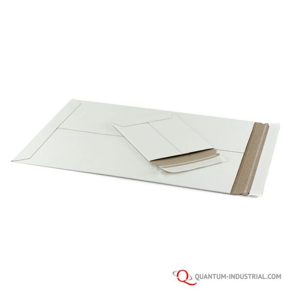 white, self seal, stayflat mailing envelopes in different sizes